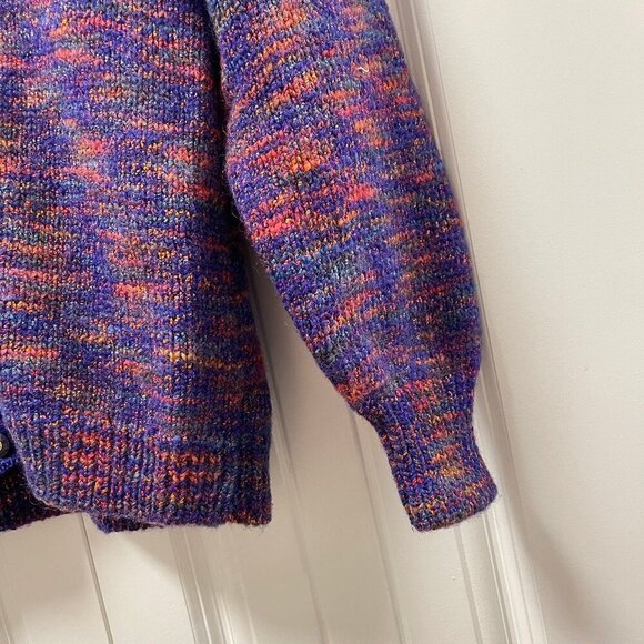 Vintage Twilight Hand Knit Cardigan Multicolour Purple - Picture 4 of 9